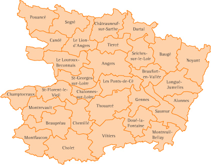 Cantons du département de Maine-et-Loire
